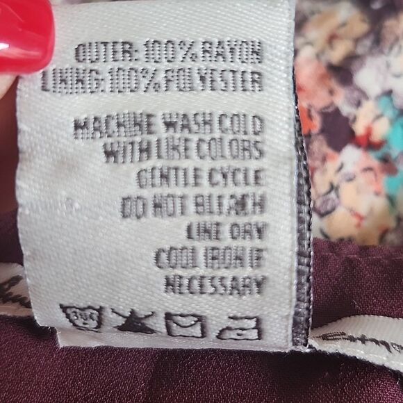 American Rag Scoop Neck Cap Sleeve Babydoll Swing Mini Dress, Floral, L - Picture 6 of 6